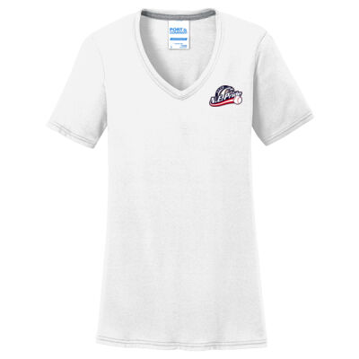 BASEBALL - Ladies Performance Blend V Neck Tee Thumbnail